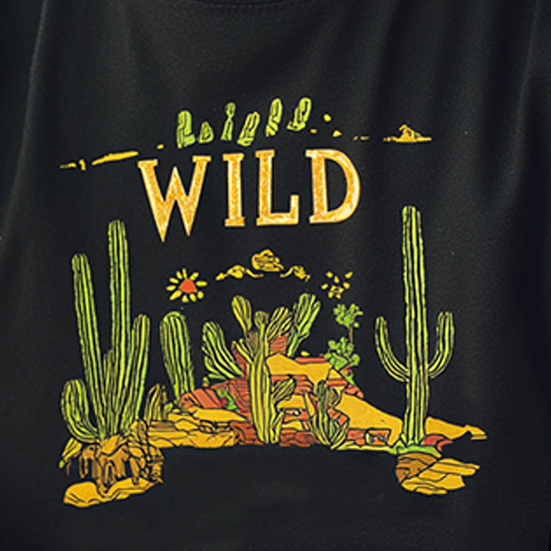 Men's Summer Western Cowboy Style Printed Blended Short-Sleeved T-Shirt MTA2992D3P