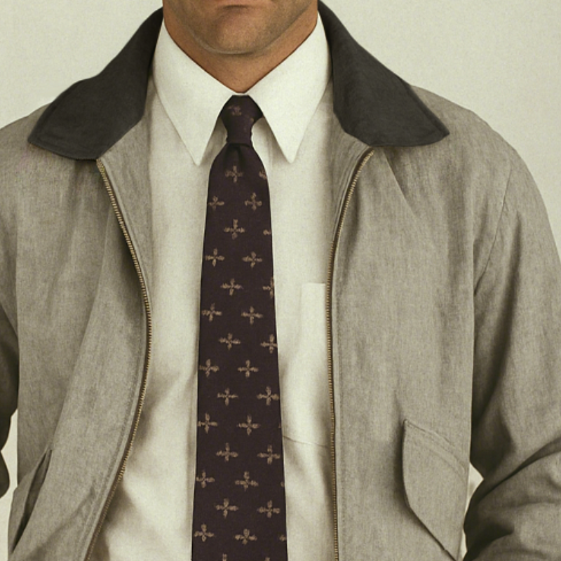 Men's Casual Retro Style Cotton And Linen Zipper Lapel Jacket MTA0626H6TO