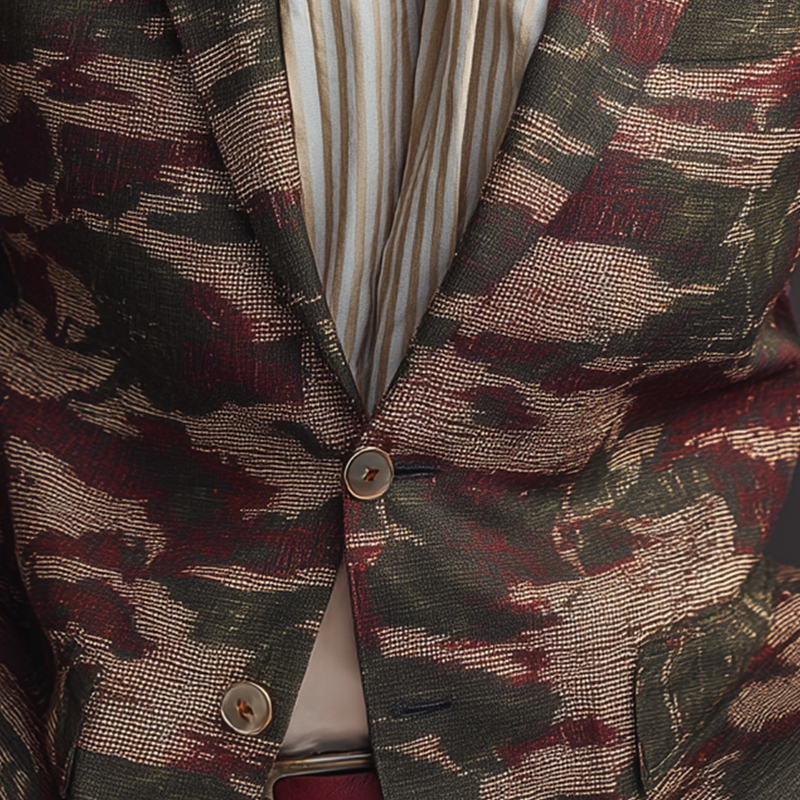 Men's Stylish Camouflage Print Suit Jacket MTA1173H3P