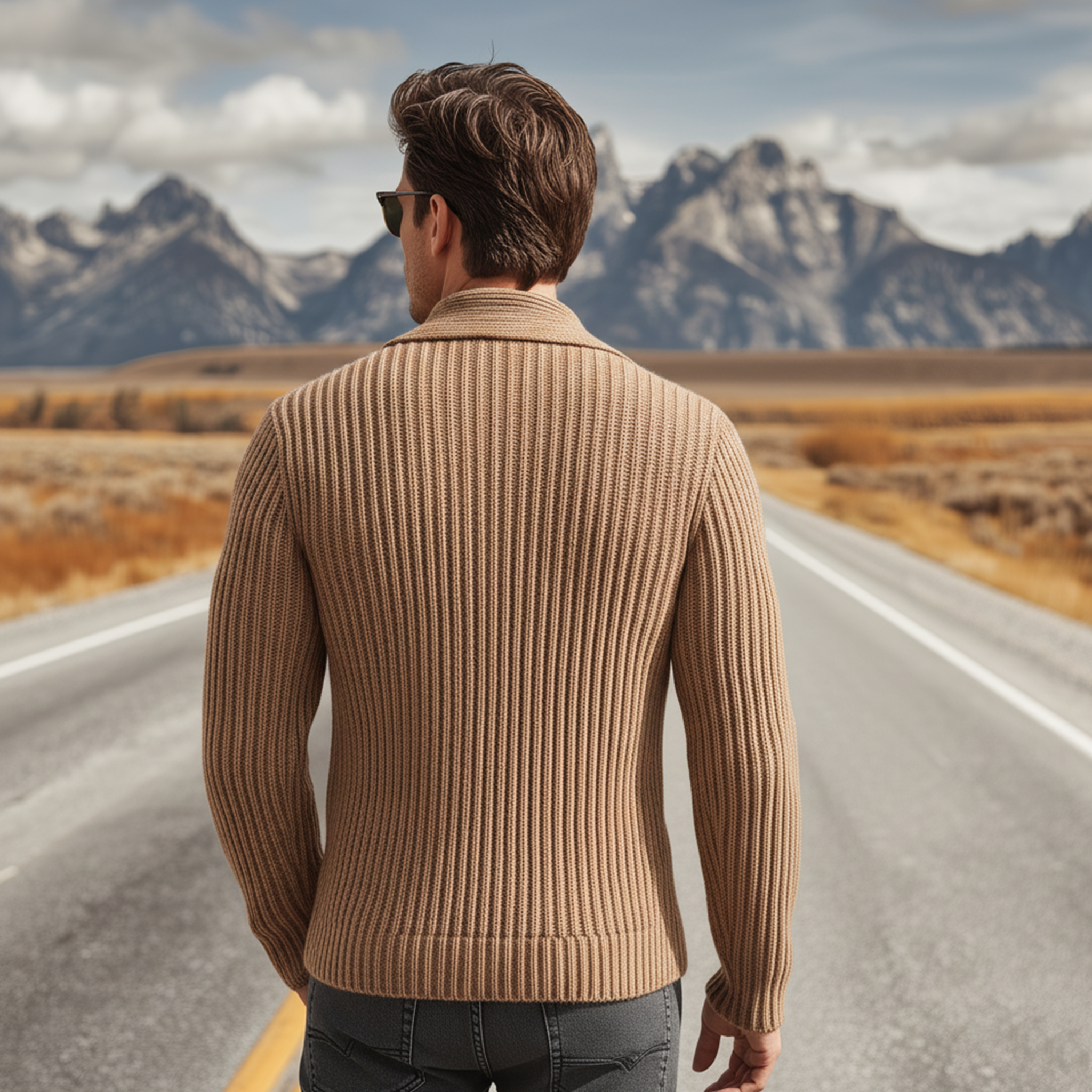 Men's Classic Vintage Lapel Slim-fit Knitted Cardigan MTA0935L9K