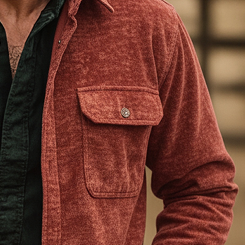 Men's Vintage Distressed Washed Corduroy Jacket MTA1178K2P