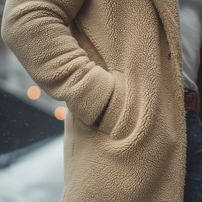 Men's Winter Simple Retro Faux Fur Mid-Length Coat MTA2612K7P