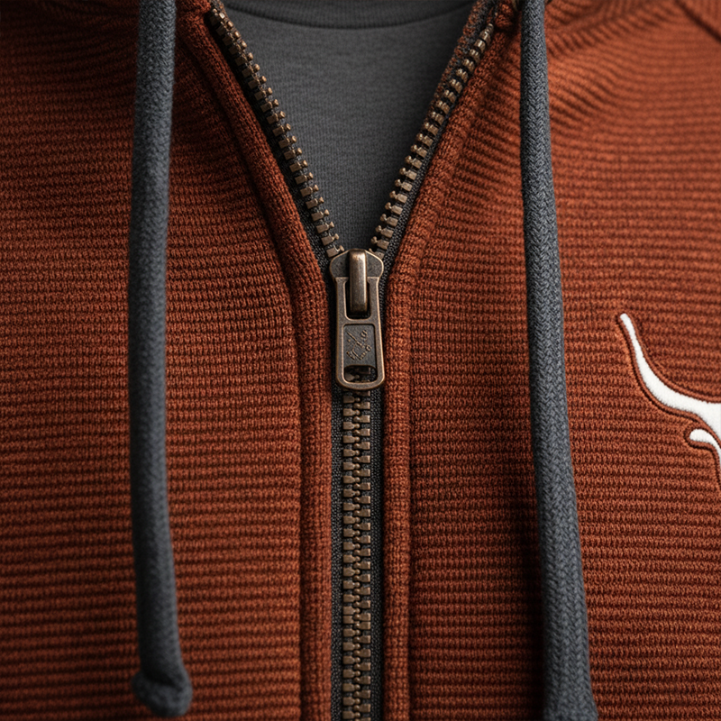 Men's Vintage Striped Cotton Blend Hooded Zipper Sweatshirt MTA2712J7P