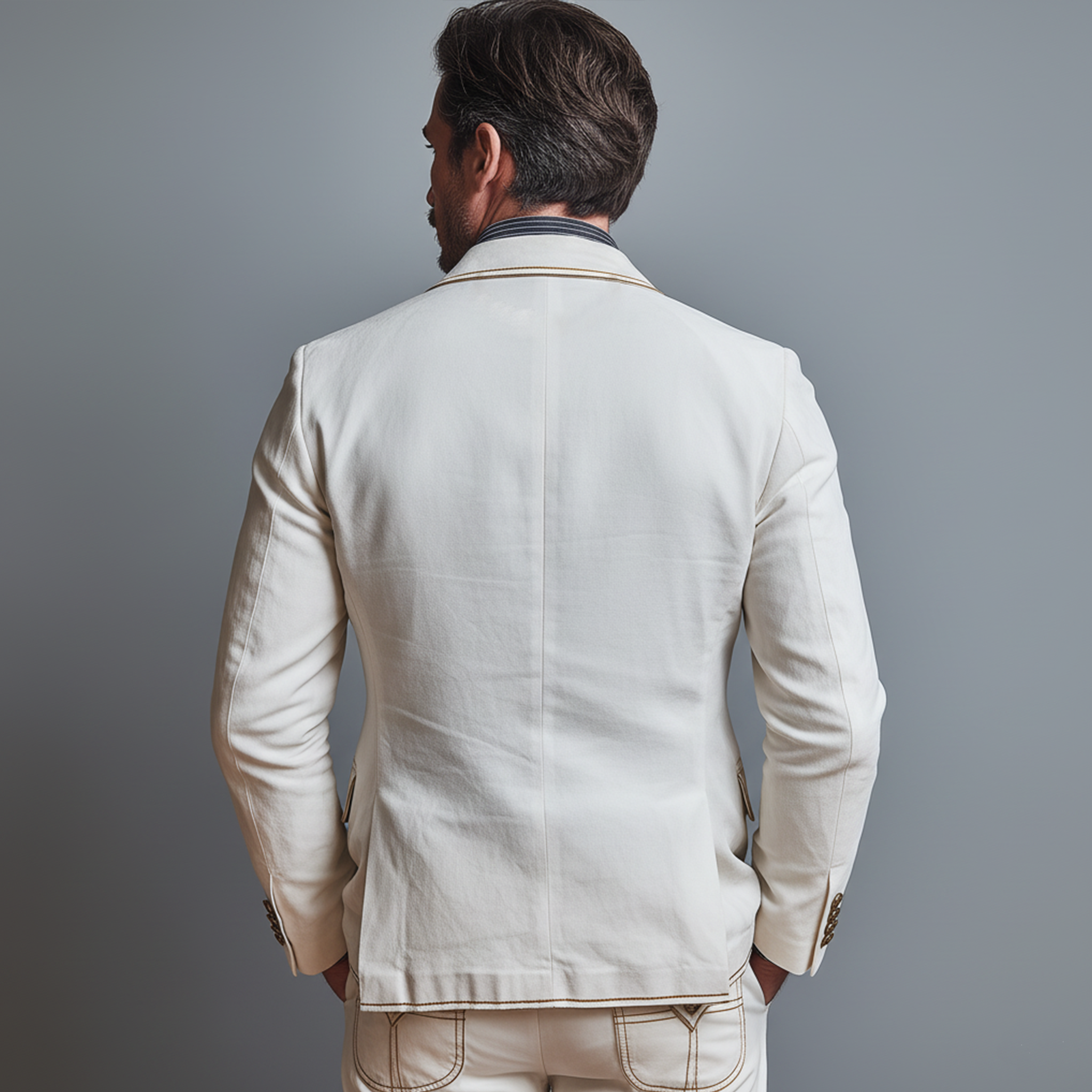 Men's Classic Retro Single-breasted Faux Suede Slim-fit Blazer MTA2660K6K