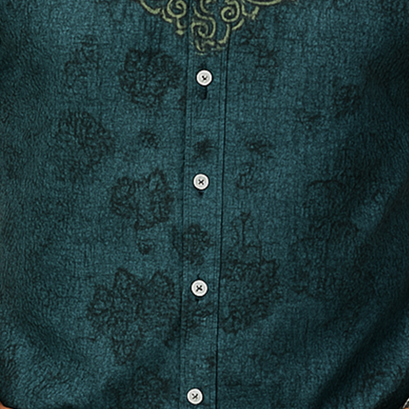 Men's Summer Fashion Exquisite Printed Cotton Short Sleeve Shirt MTA1826F3P