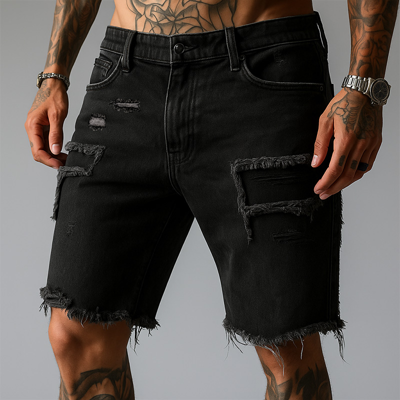 【24-hour shipping out】Men's Vintage Denim Brushed Shorts MTA1971C7P