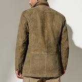 Men's Autumn Vintage Buckskin Jacket 83271229YJ