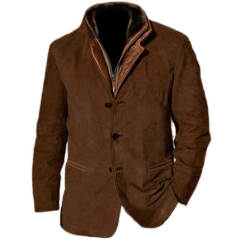 Men's Autumn Vintage Buckskin Jacket 83271229YJ