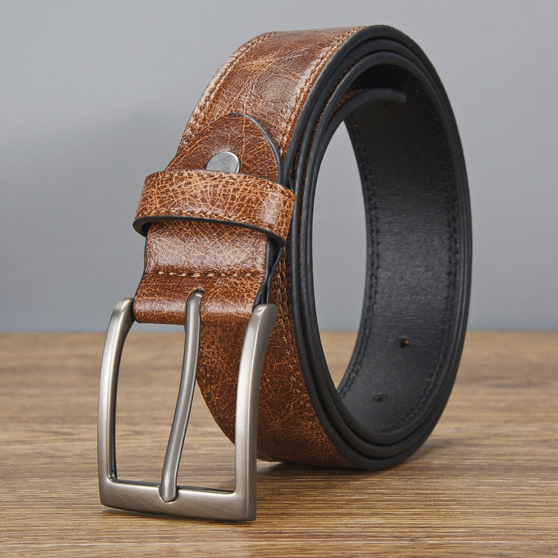 Men's Retro All-match PU Leather Pin Buckle Belt 58699698U