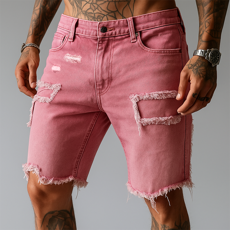 【24-hour shipping out】Men's Vintage Denim Brushed Shorts MTA1971C7P