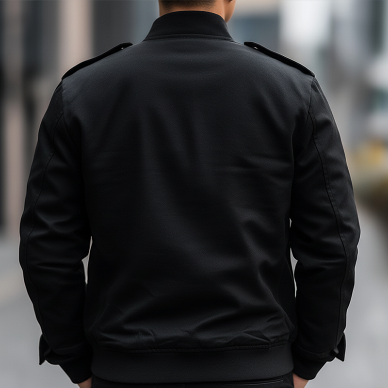 Men's Vintage-style Simple Multi-pocket Cotton Blend Zip-up Jacket MTA0977L2P