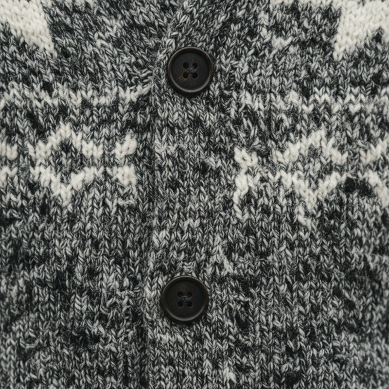 Men's Winter Vintage Knitted Jacquard Cotton Cardigan MTA1679J2P