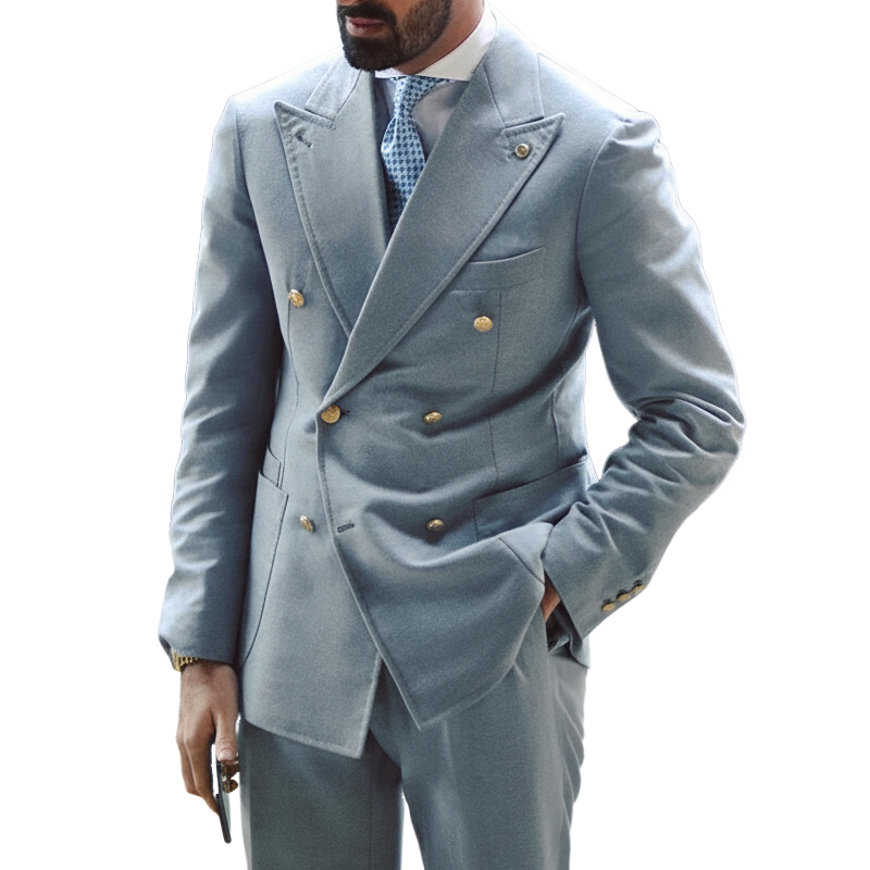 Men's Classic Business Double-breasted Blazer MTA2307I5U
