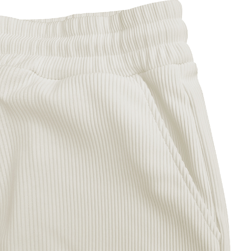 Uformelt cordfløyel for menn, løs shorts med elastisk midje 80846520M