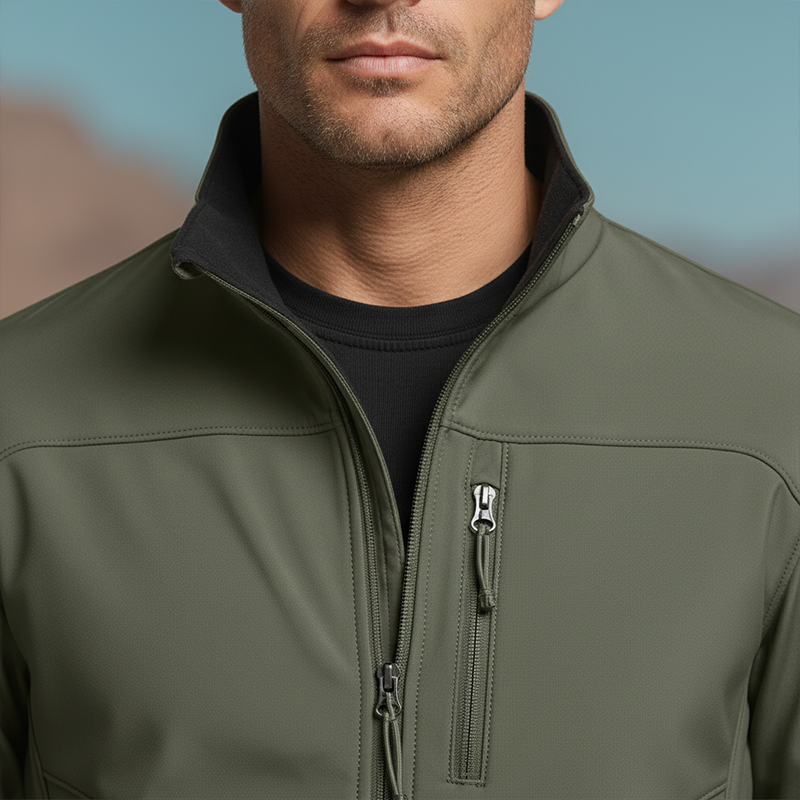 Men's Autumn And Winter Fashion Simple Polyester Blend Windproof Jacket MTA2355I1P