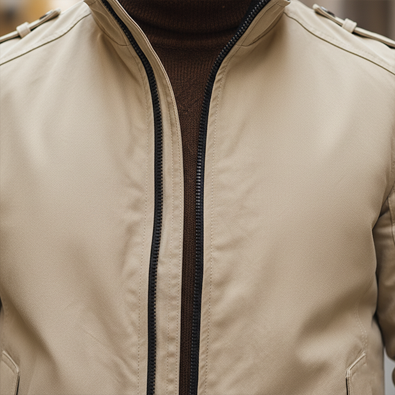 Men's Retro Cotton Blend Multi-Pocket Zipper Jacket MTA1971K5P