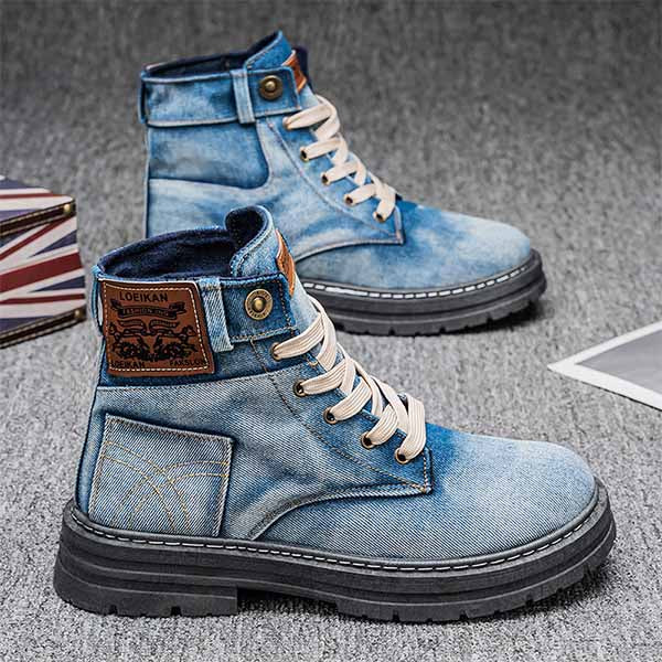 MEN'S TRENDY DENIM STYLE HIGH-TOP BOOTS MTA1880G8I