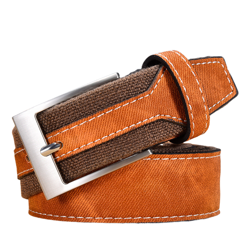 Men's Versatile Vintage Canvas Patchwork Belt 02184205U