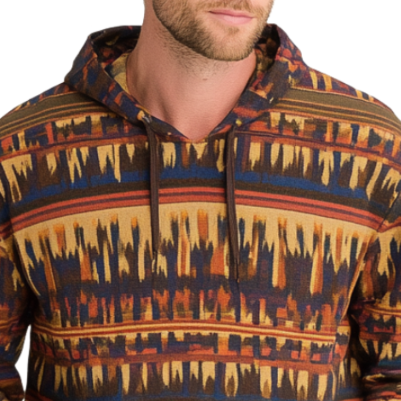 Men's Retro Casual Digital Print Hoodie 79468424F