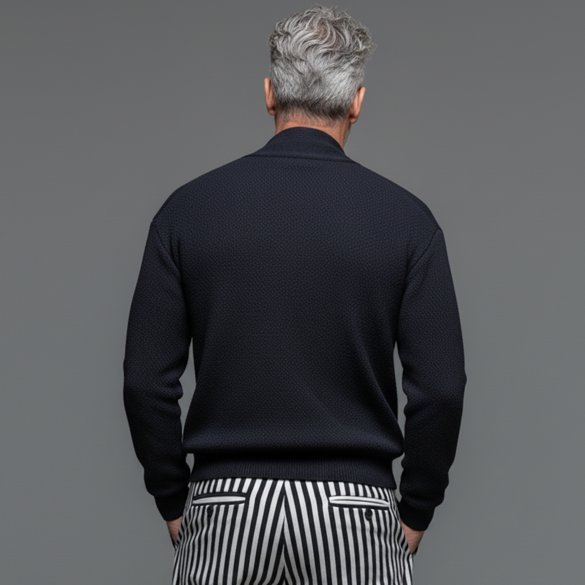 Men's Classic Casual Diagonal Placket Knit Cardigan MTA2916J8K