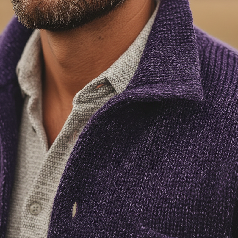 Men's Winter Vintage Cotton Yarn Knit Button Cardigan MTA1729L8P