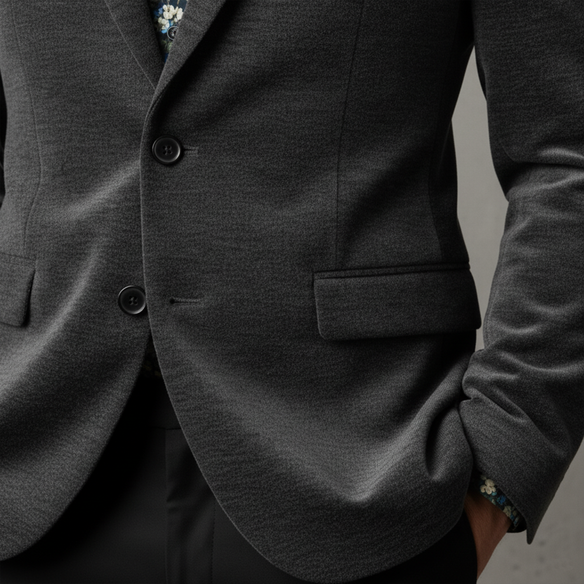 Men's Classic Light Business Chenille Blend Single-breasted Blazer MTA2231I4K