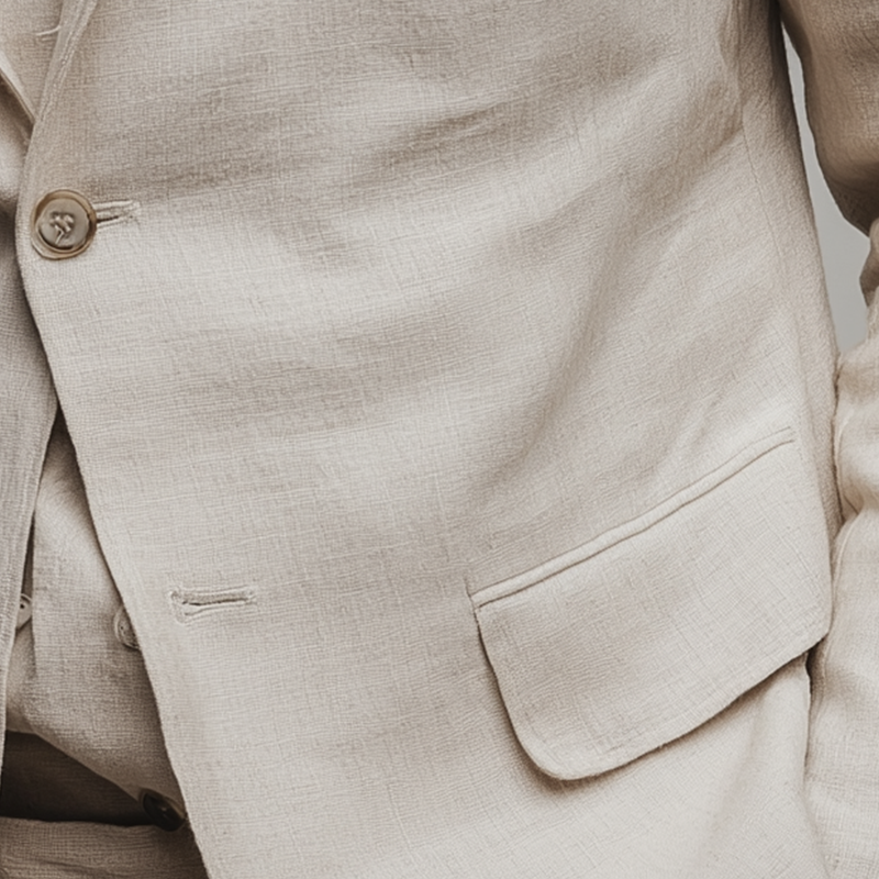Men's Simple Linen Suit Jacket (with Lining) MTA0103H3P