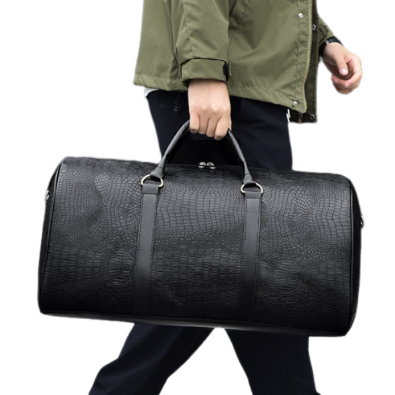 Men's Fashion All-match Crocodile Leather Commuter Travel Gym Bag 56915503F