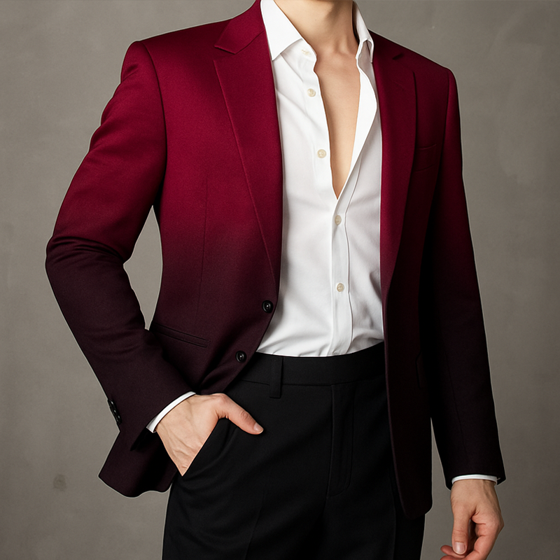 Men's Classic Business Gradient Two-button Blazer MTA2668H3U