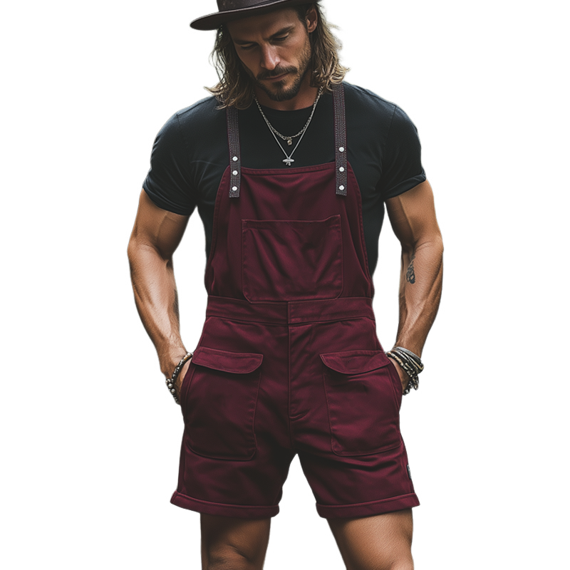 Men's Summer Classic Retro Overalls MTA1175F5U