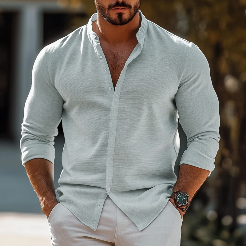 Men's Casual Loose Long Sleeve Shirt MTA2480G7X