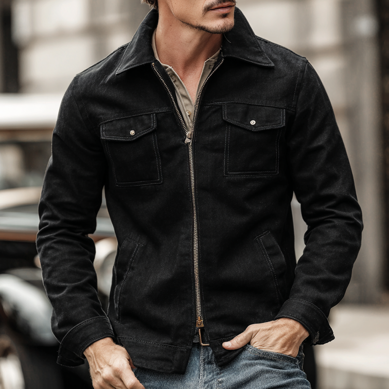 Men's Cotton Multi-pocket Lapel Jacket MTA0247H5X