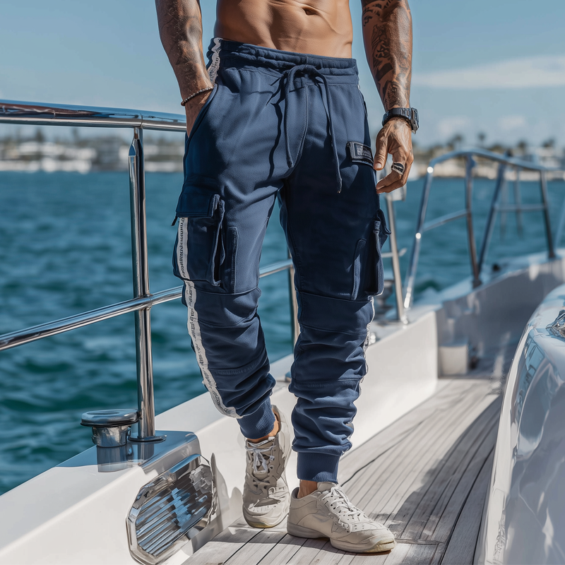 Men's Multi-pocket Elastic Waist Sports Pants MTA1550H8Z