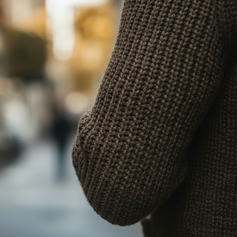 Men's Winter Retro Cotton Yarn Knitted Hooded Button Cardigan MTA1726L6P