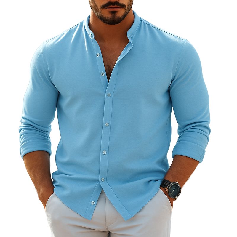 Men's Casual Loose Long Sleeve Shirt MTA2480G7X