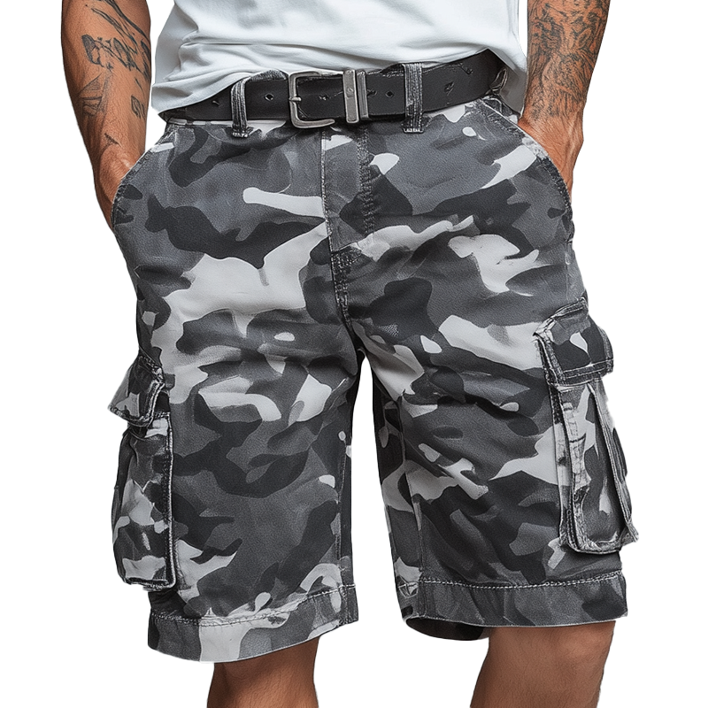 Men's Summer Fashion Camouflage Cotton Blend Cargo Shorts MTA1481G7P