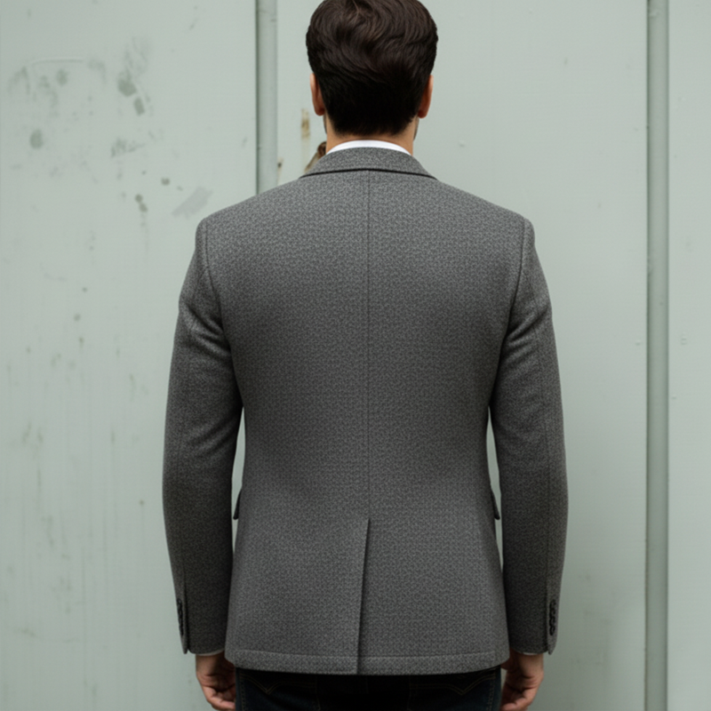 Men's Business Three-button Slim-fit Wool-blend Single-vent Blazer MTA2028L7U