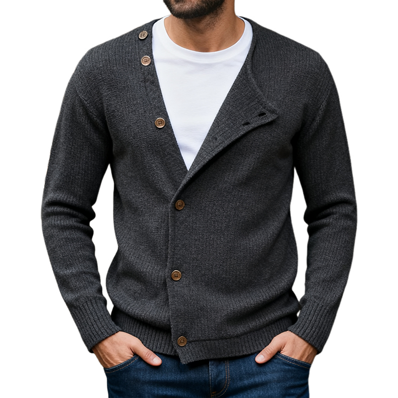 Men's Vintage Casual Knitted Sweater Button Cardigan MTA1670J6TO