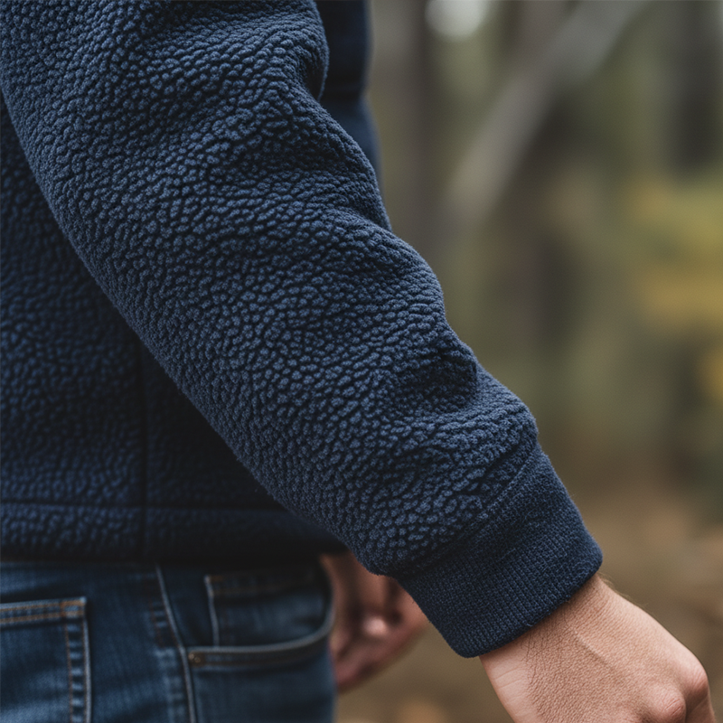 Men's Winter Retro Fleece Half-Zip Warm Sweatshirt MTA1424K5P