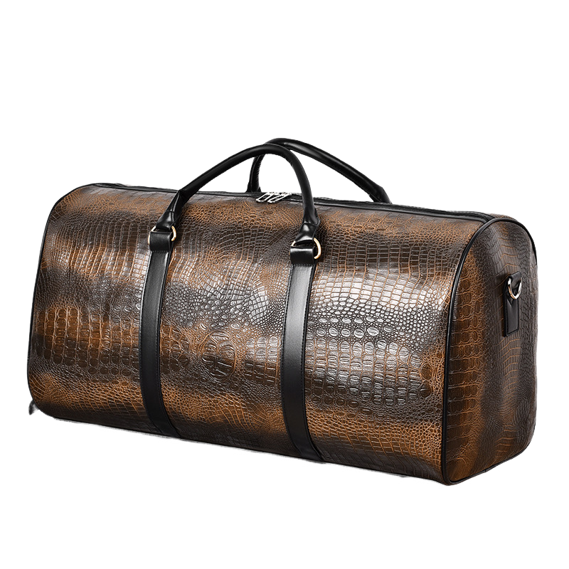 Men's Fashion All-match Crocodile Leather Commuter Travel Gym Bag 56915503F