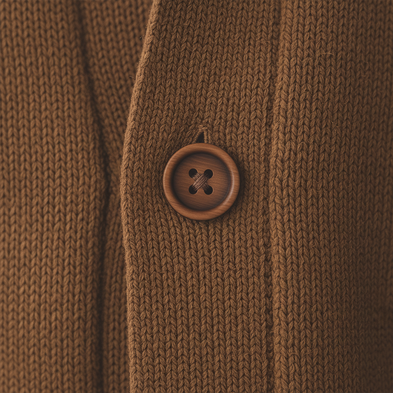 Men's Simple Cotton Yarn Knitted Loose Button-Up Cardigan MTA2628K0P