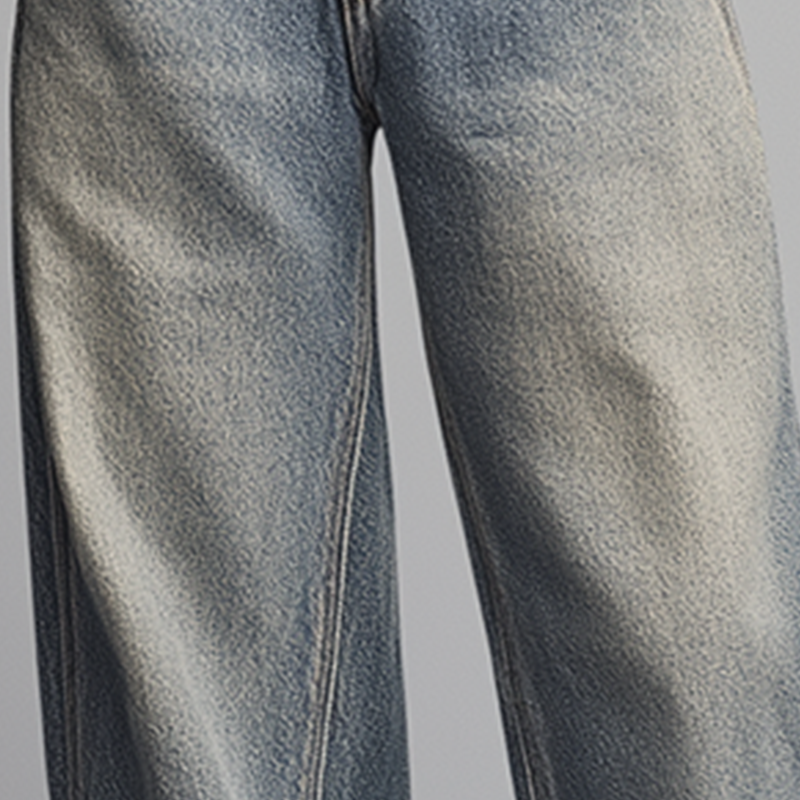Men's Vintage Washed Denim Straight Jeans MTA2935H2P