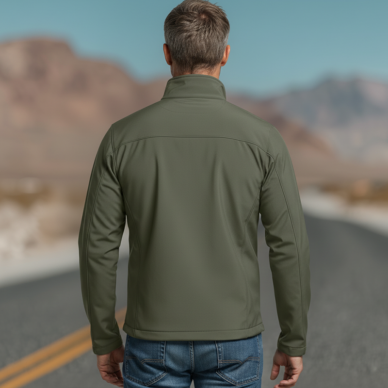 Men's Autumn And Winter Fashion Simple Polyester Blend Windproof Jacket MTA2355I1P