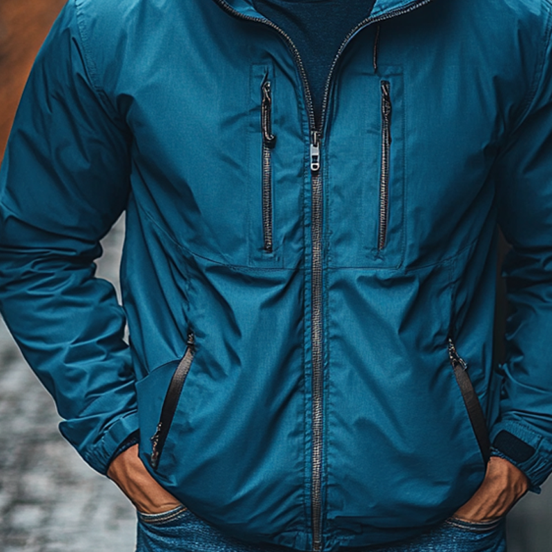 Men's Quick Dry Windproof Multi-Pocket Zipper Hooded Jacket MTA2799J6X