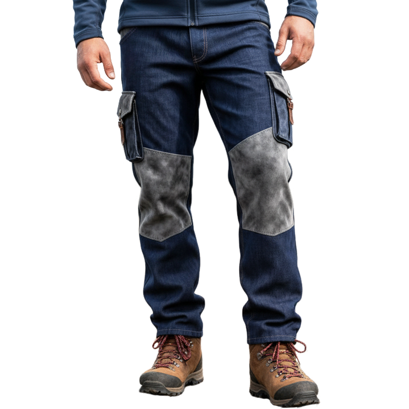 Men's Outdoor Cotton Blend Suede Straight Leg Pants MTA1014K0U