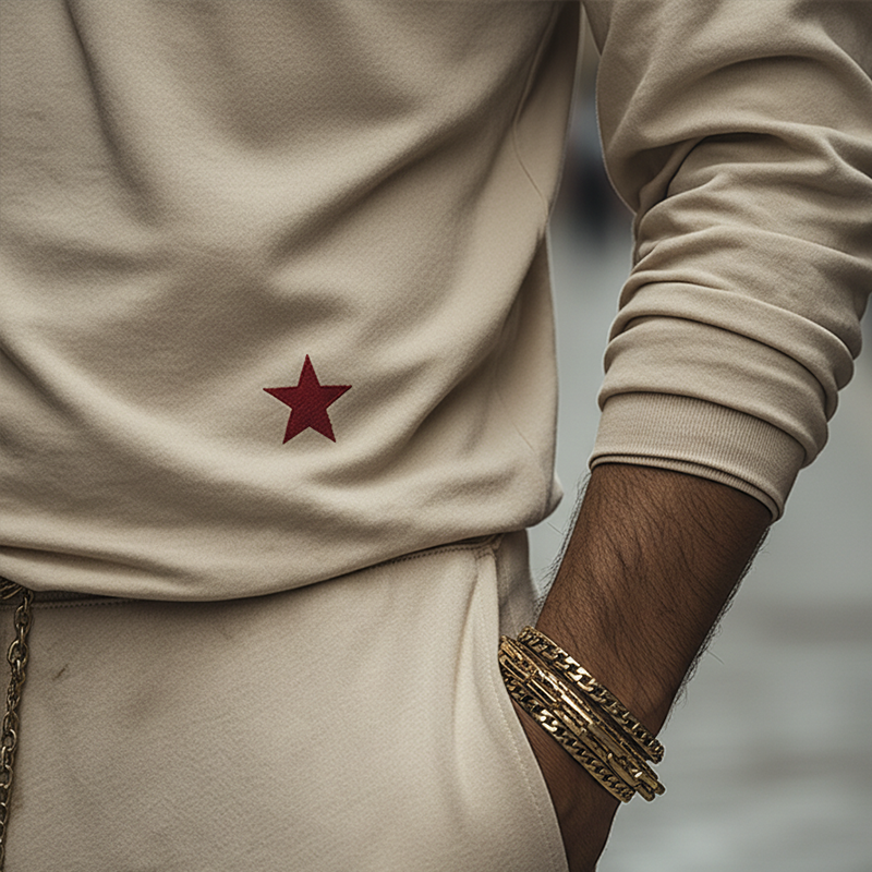 Men's Retro Print Cotton Blend V-Neck Long Sleeve T-Shirt MTA2961K7P