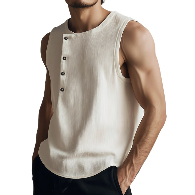 Men's Summer Solid Color Basic Comfort Tank Top MTA2053E4U