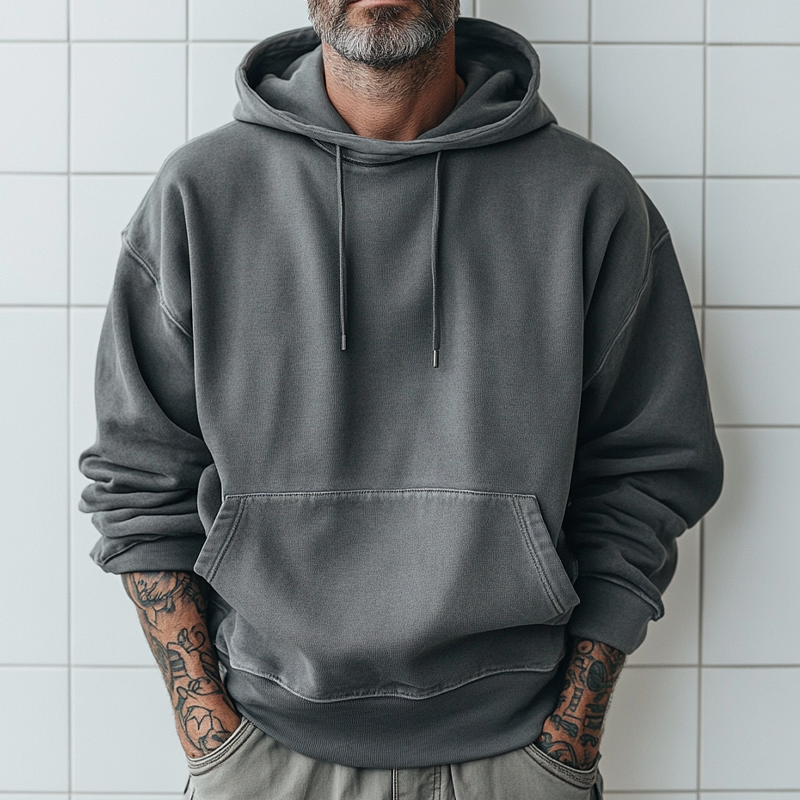 Men's Casual Washed Sports Loose-fitting Hoodie MTA0189L5X