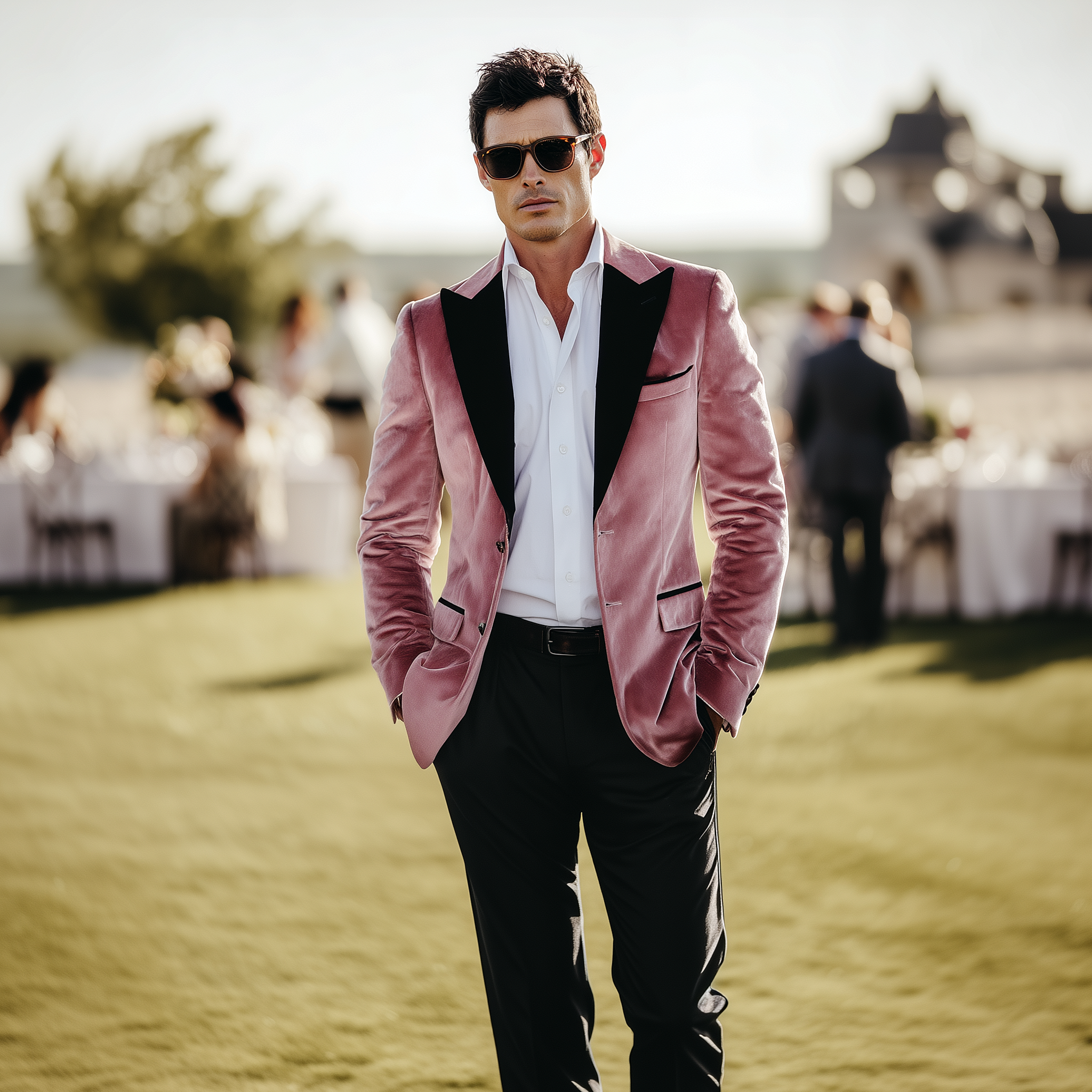 Men's Classic Retro Party Velvet Single-breasted Slim-fit Blazer MTA1166H6K