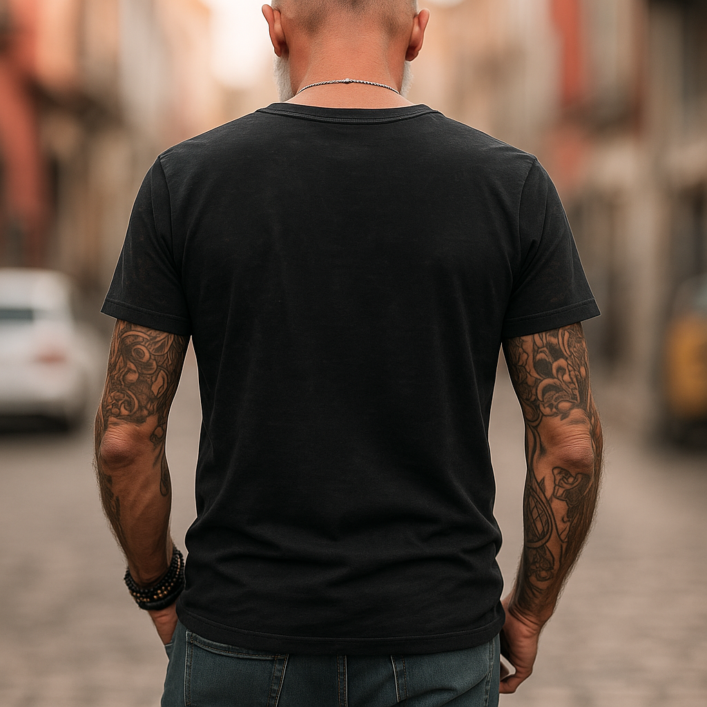 Men's Summer Fashion Street Print Polyester Blend Short-Sleeved T-Shirt MTA0320G5P